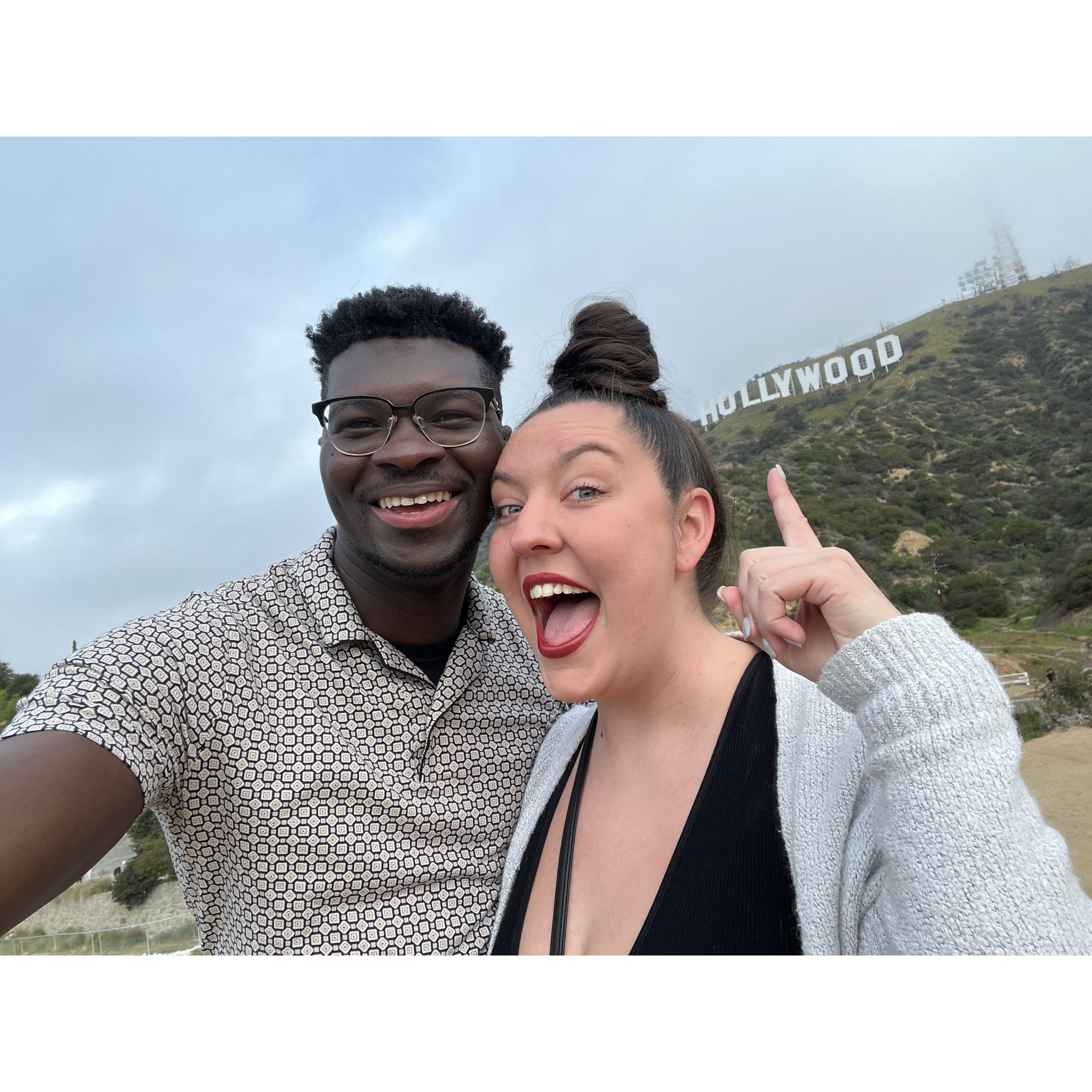After an evening sunset hike, which led to us barely being able to see the sign and then hiking down in the dark…we found this lovely spot we could drive up to and walk about 100 feet to see the sign.