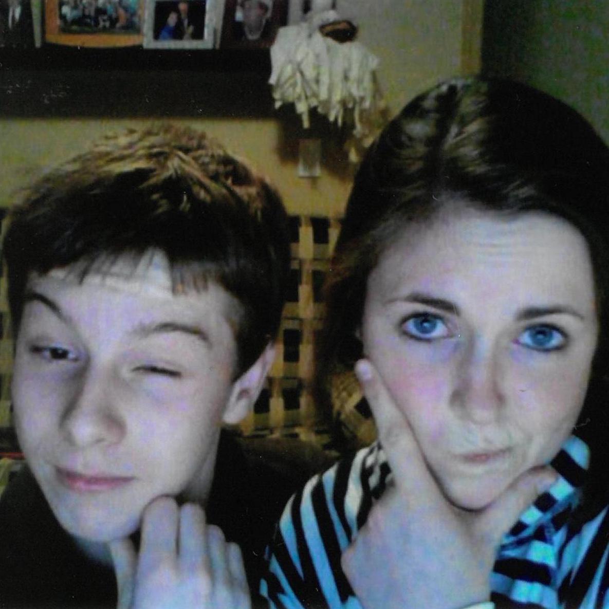 Having fun with Photo Booth on the family iMac