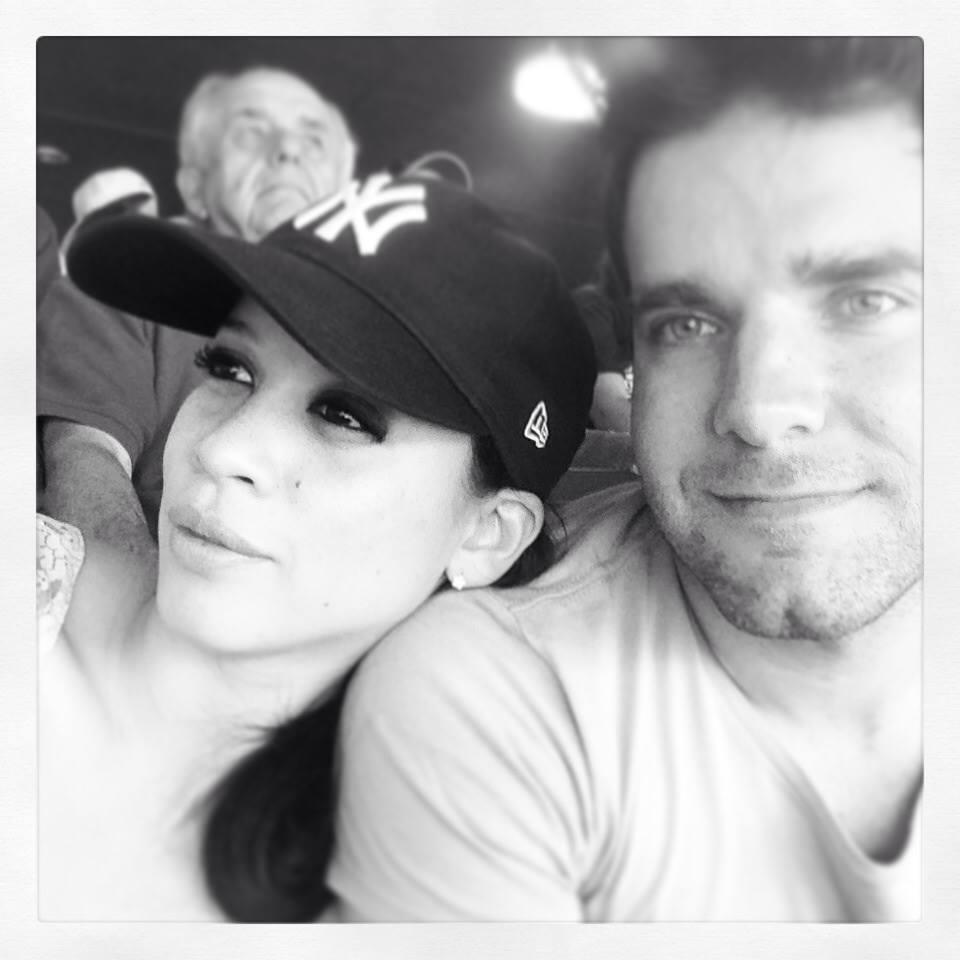 Watching a baseball game at Yankee Stadium