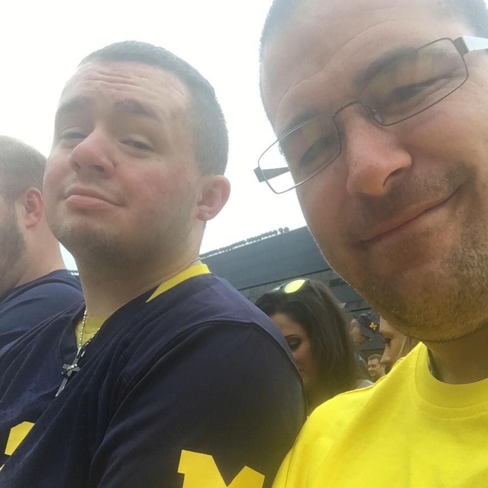 Our first michigan wolverine game "Go Blue"