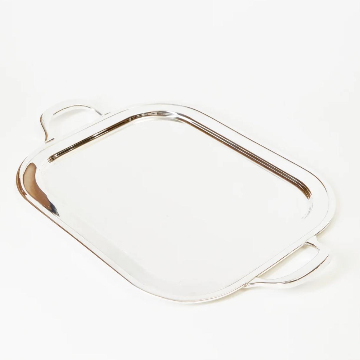 VINTAGE SILVER HANDLED TRAY