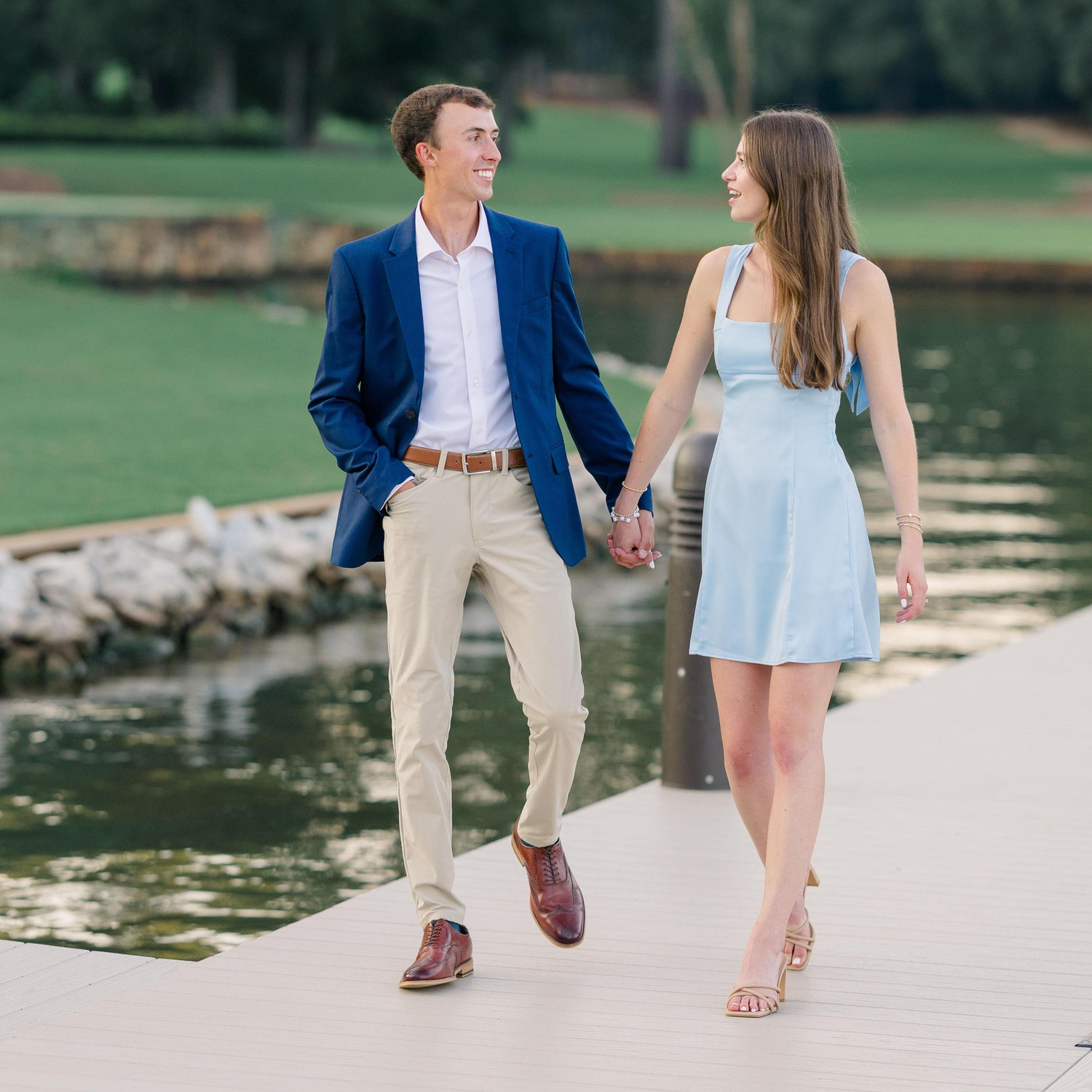 Engagement Photos at Reynolds Lake Oconee, August 2025.