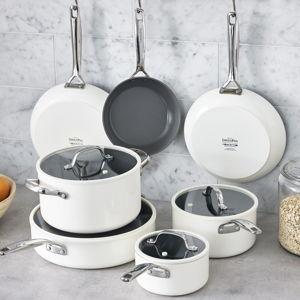 Eras Ceramic Nonstick 11-Piece Cookware Set | Cloud Cream