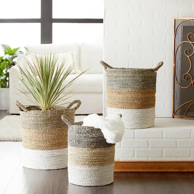 3 Piece Wicker Basket Set