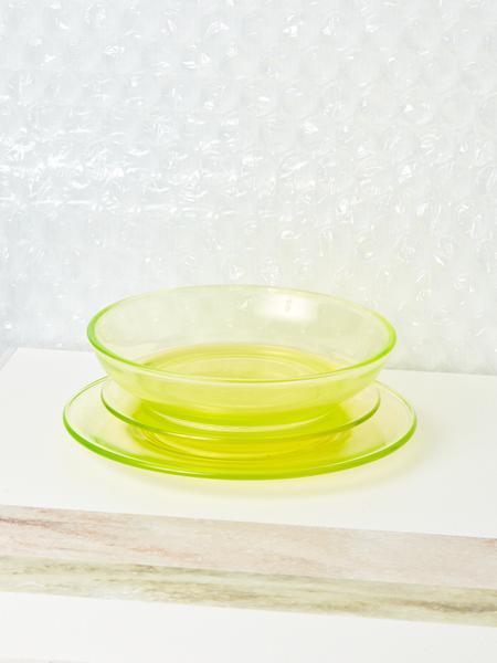 Vaseline Glass Dinnerware - Bowl