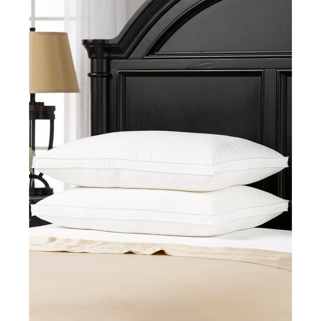 Soft Plush Gusseted Soft Gel Filled Stomach Sleeper Pillow - Set of Two - Queen