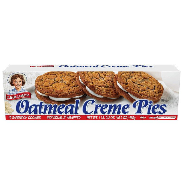 Little Debbie Oatmeal Creme Pies, 12 Individually Wrapped creme pies, 16.2 Ounces, Pack of One (1)