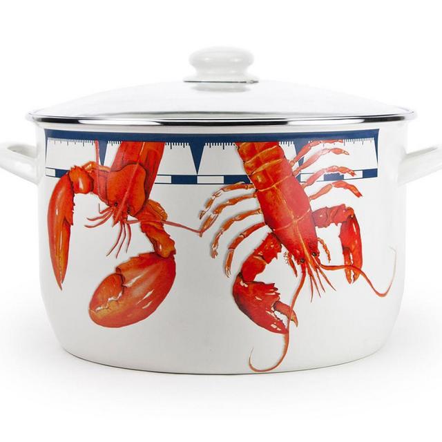Lobster Enamel Stock Pot, 18-Qt.