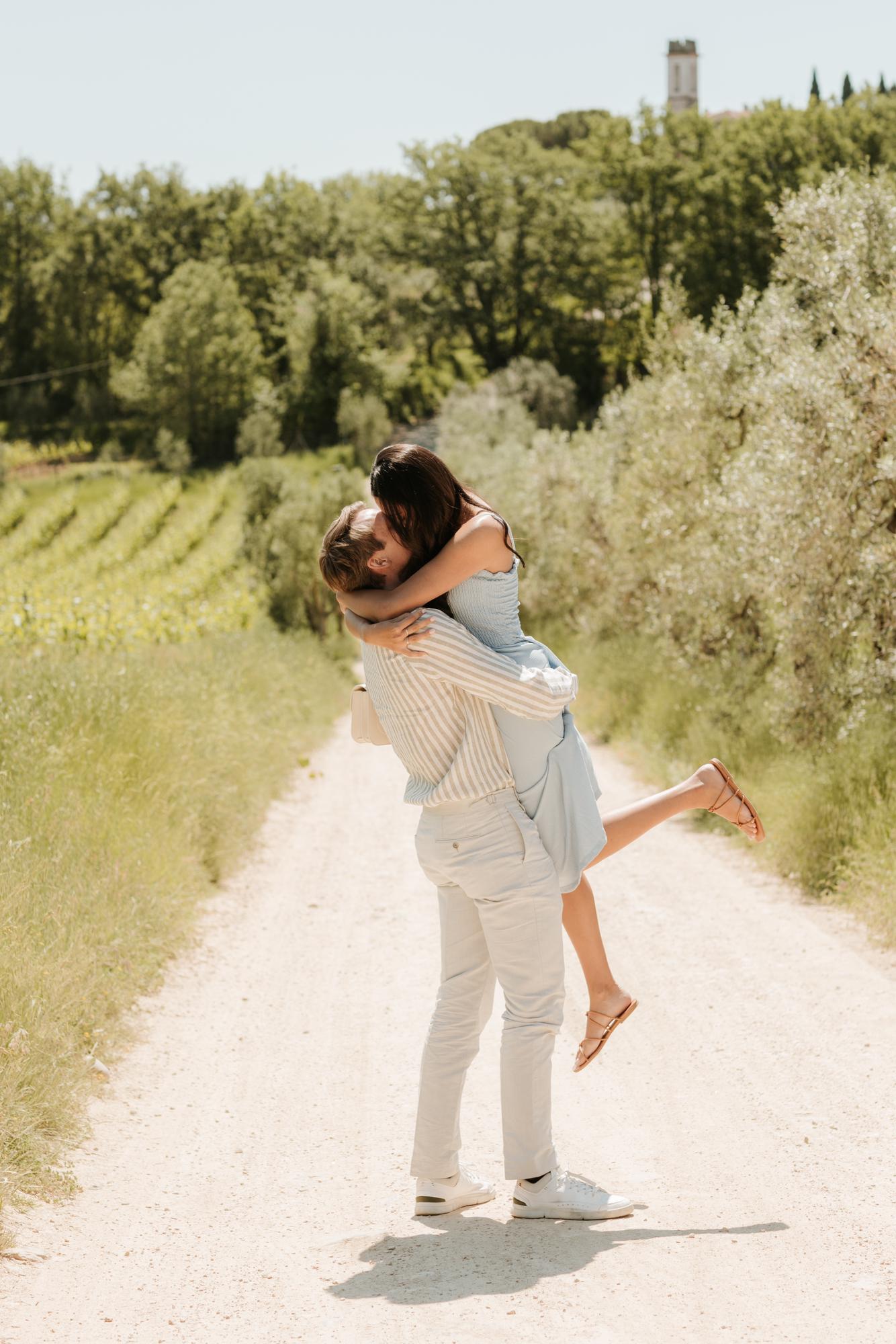 Engagement Photos at Corzano e Paterno in Tuscany