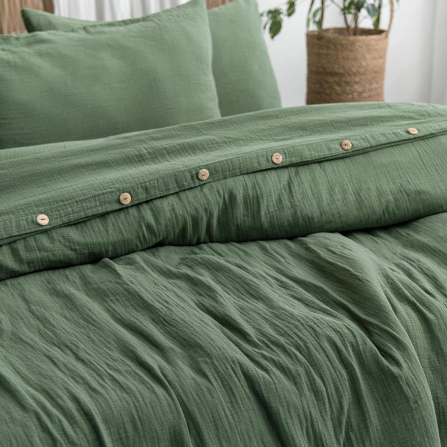 Boho Muslin Duvet Cover: Turkish Cotton Gauze Bedding Set