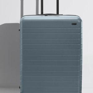 Shop Large Expandable Checked Suitcases | Away - Coast Blue