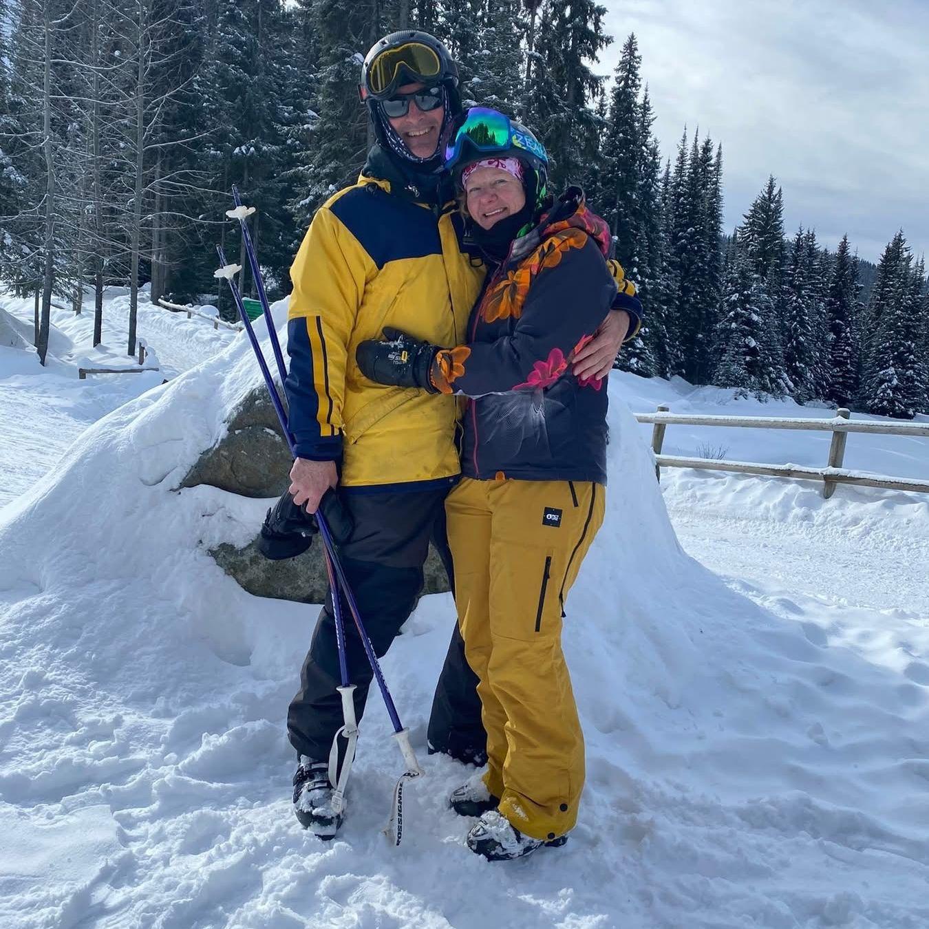 Our first ski trip together at Sun Peaks, BC.