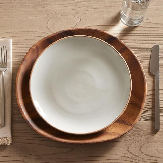 Organic Shaped Charger, Acacia Wood, Each
