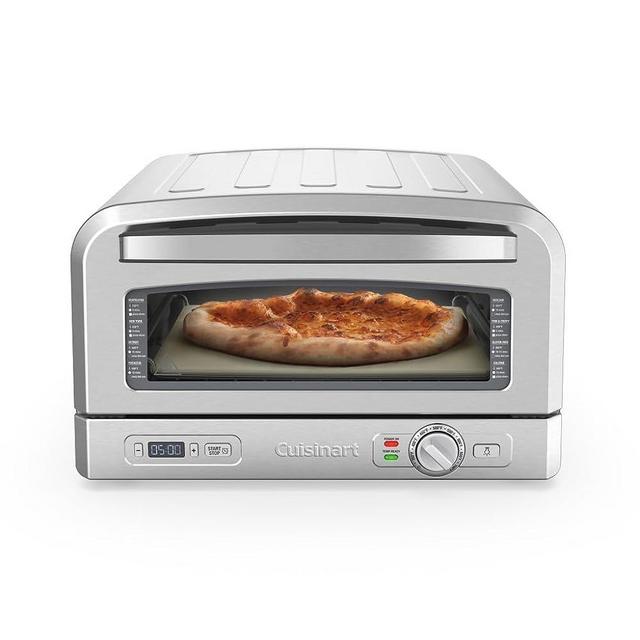 Cuisinart Indoor Pizza Oven, Portable Countertop Pizza Oven that Bakes 12" Pizzas in Minutes, Stainless Steel, CPZ-120