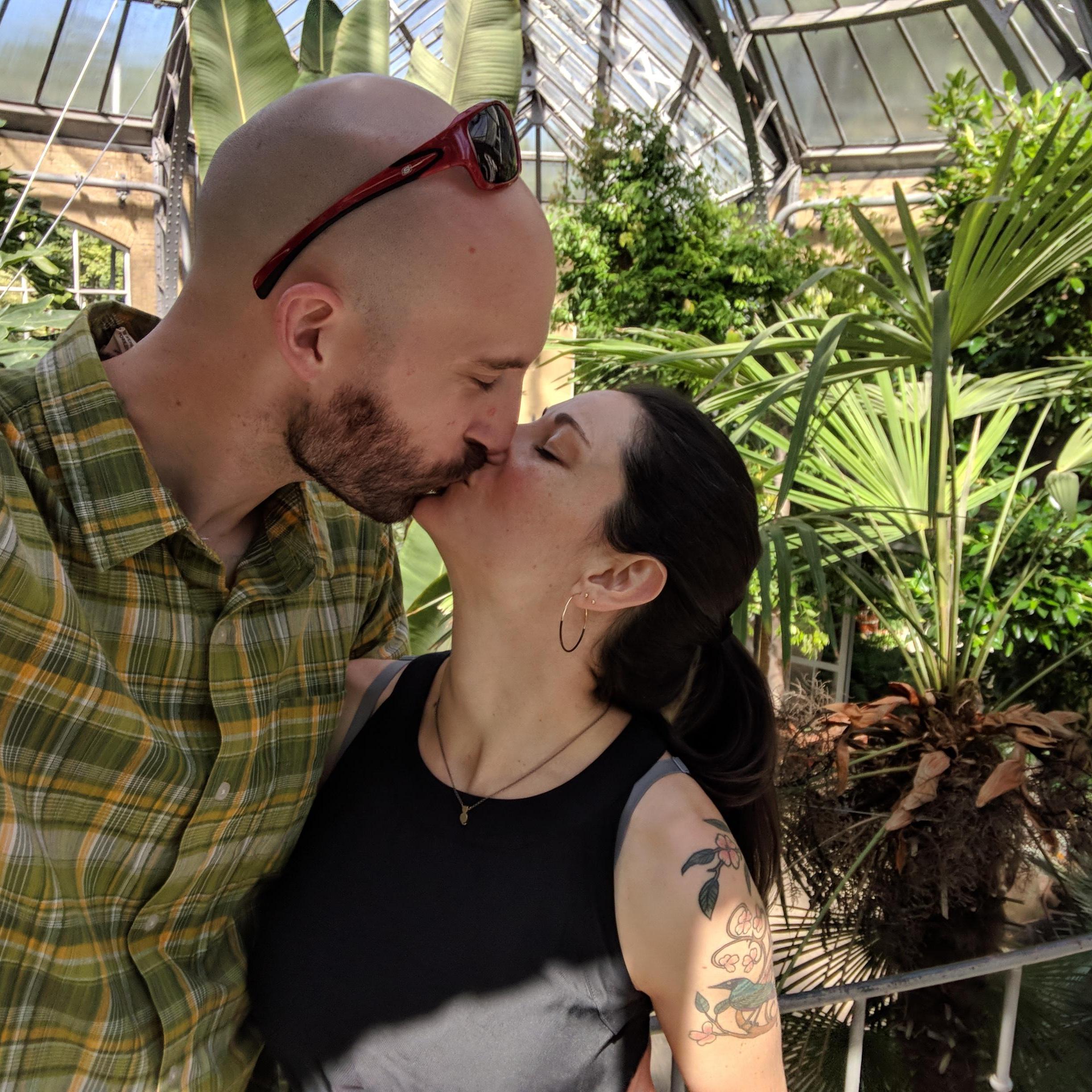 Jeff knows that surrounding Kathryn with plants will certainly win him some points