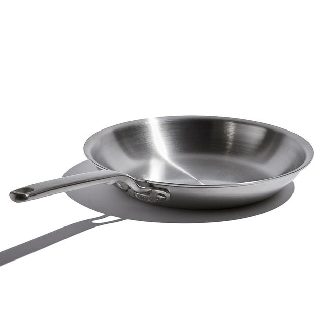 Heritage Steel x Eater 10.5 Inch Frying Pan | Made in USA | 5-Ply Fully Clad Stainless Steel Pan | Stay Cool Handle Design | Induction Pan | Non-Toxic Pan | Egg Pan for Cooking | Cook like an Eater