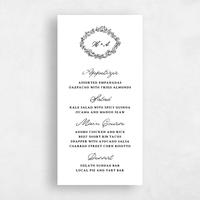 White Wedding Menu - Leda