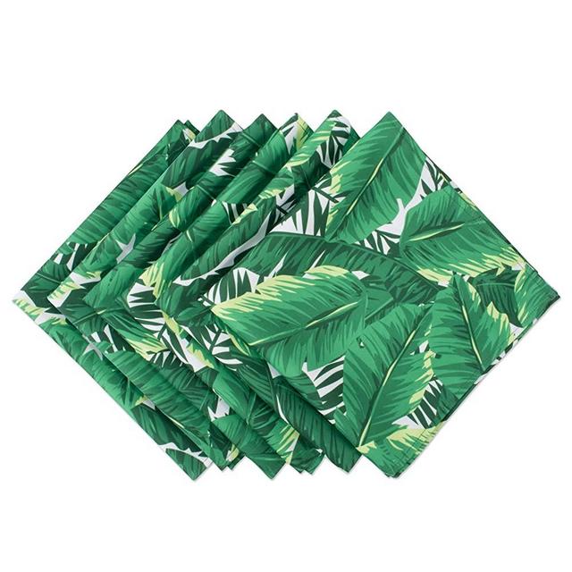 DII Outdoor Tabletop Collection, Stain Resistant & Waterproof, Napkins, Banana Leaf
