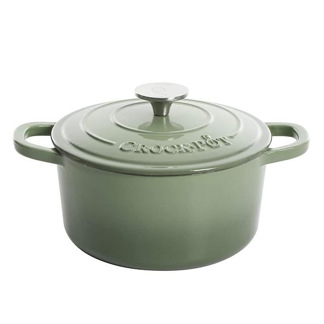 Crock Pot Artisan Round Enameled Cast Iron Dutch Oven, 5-Quart, Pistachio Green