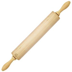 Rolling Pin - Classic Wood - Ideal for Baking Needs - Professional Dough Roller - Used by Bakers & Cooks for Pasta, Cookie Dough, Pastry, Bakery, Pizza, Fondant, Chapati - 16.5 inches by 2.2 inches