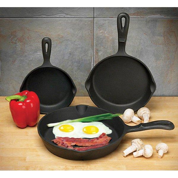 Cast Iron 3 Piece Skillet Set
