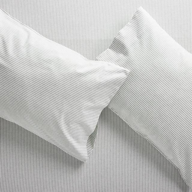 Stripe Flannel Pillowcases King Pair