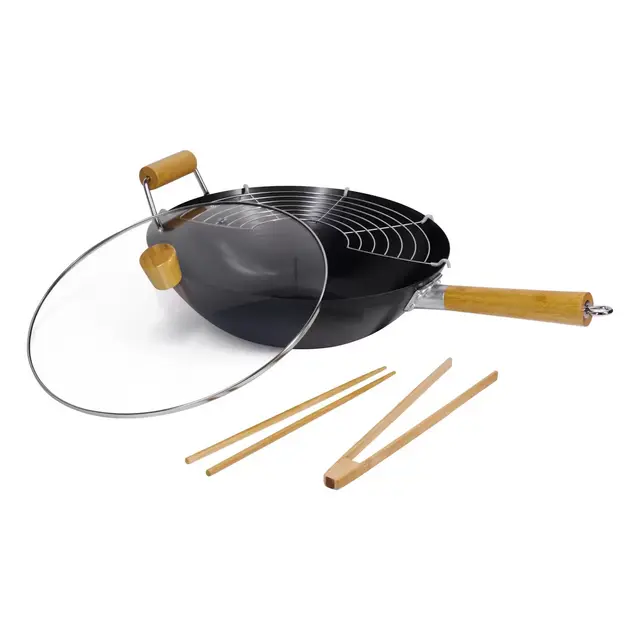Our Table™ 5-Piece Carbon Steel Wok Set