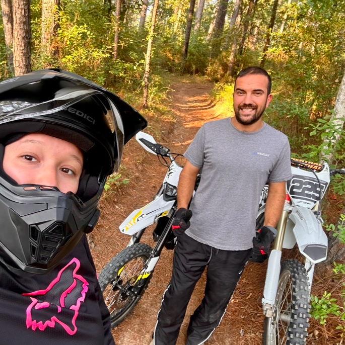 Sam Houston Park with the e-dirt bike - 2024