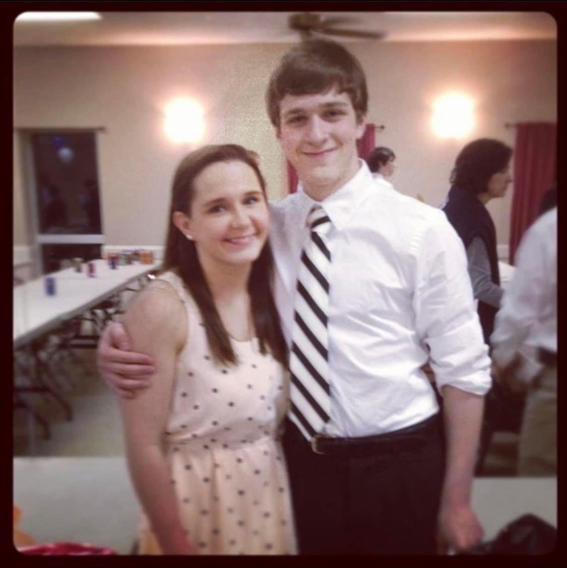 Our first photo together at Matt's Wrerstling Banquet in 2011