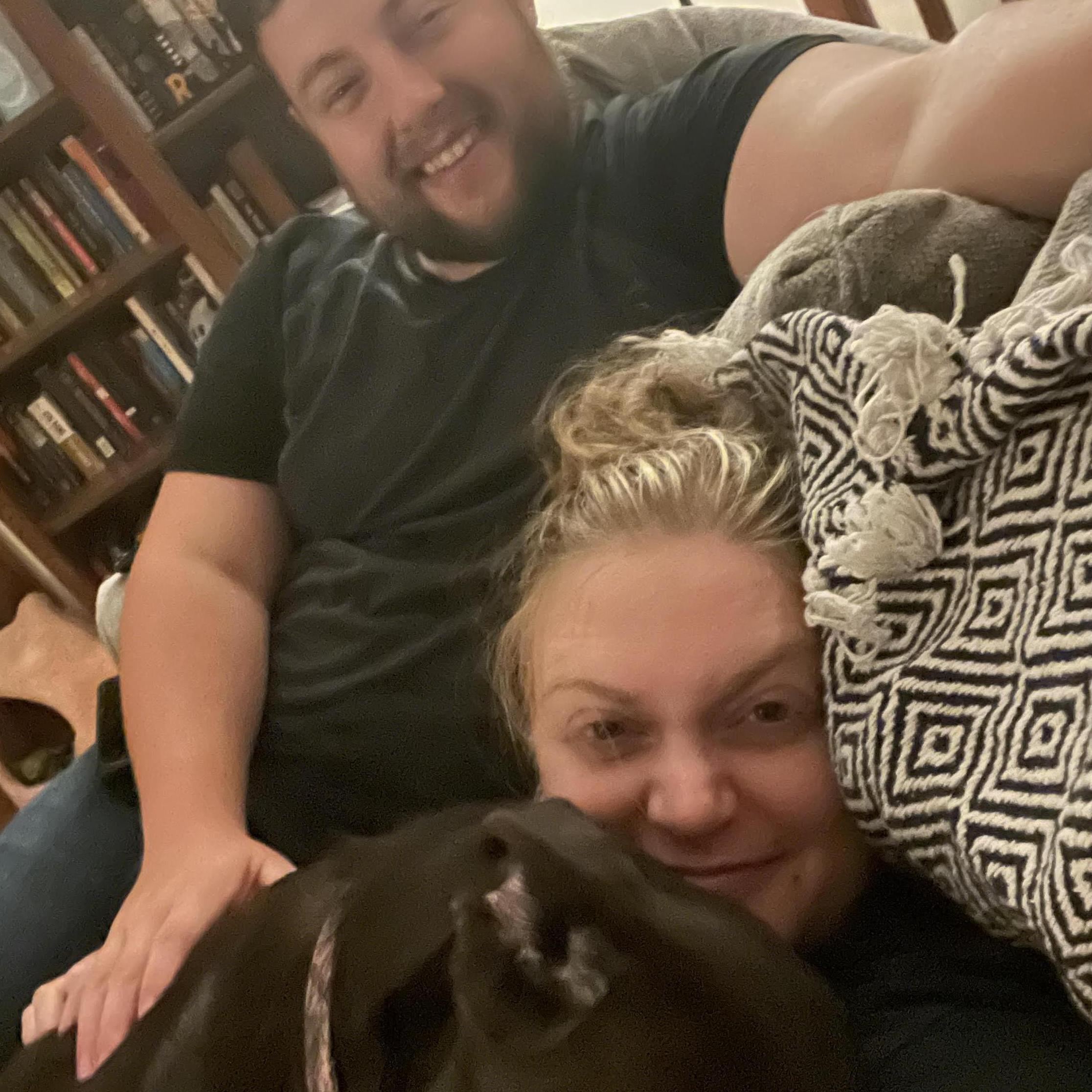 Us and our furry son Kevin.