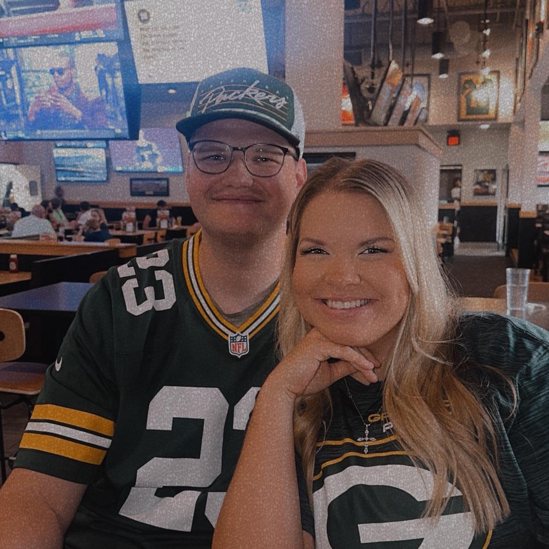 First time we watched Packers together. They won that night