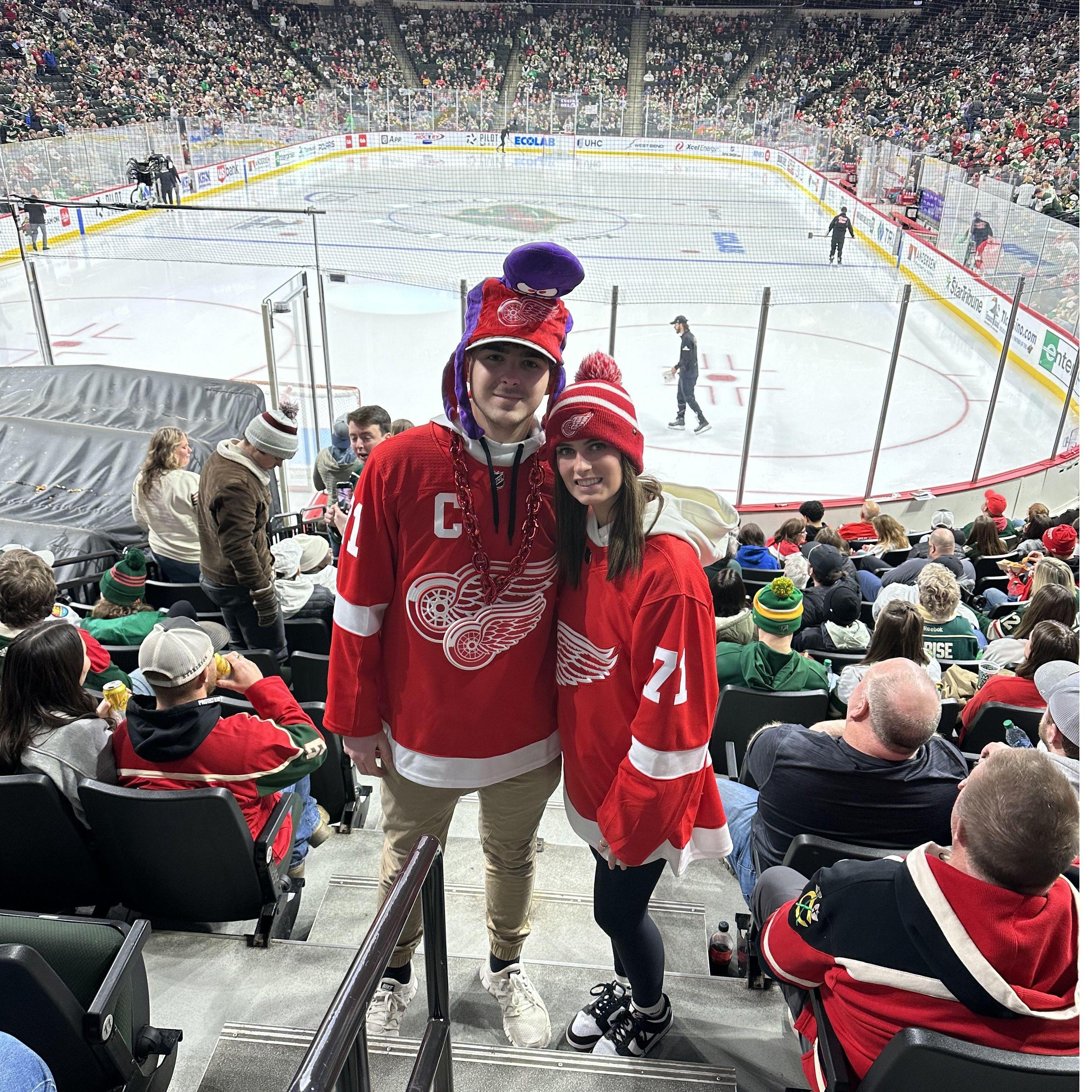 December 2023: First away Red Wings game in Minnesota!