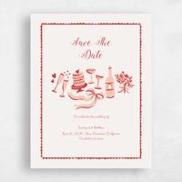 Red Wedding Save the Date - Remi Portrait