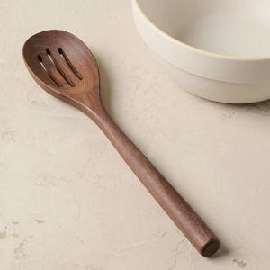 Gristmill Collection Slotted Walnut Spoon