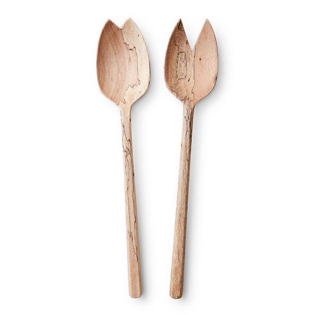 Spalted Pixi Wood Salad Servers