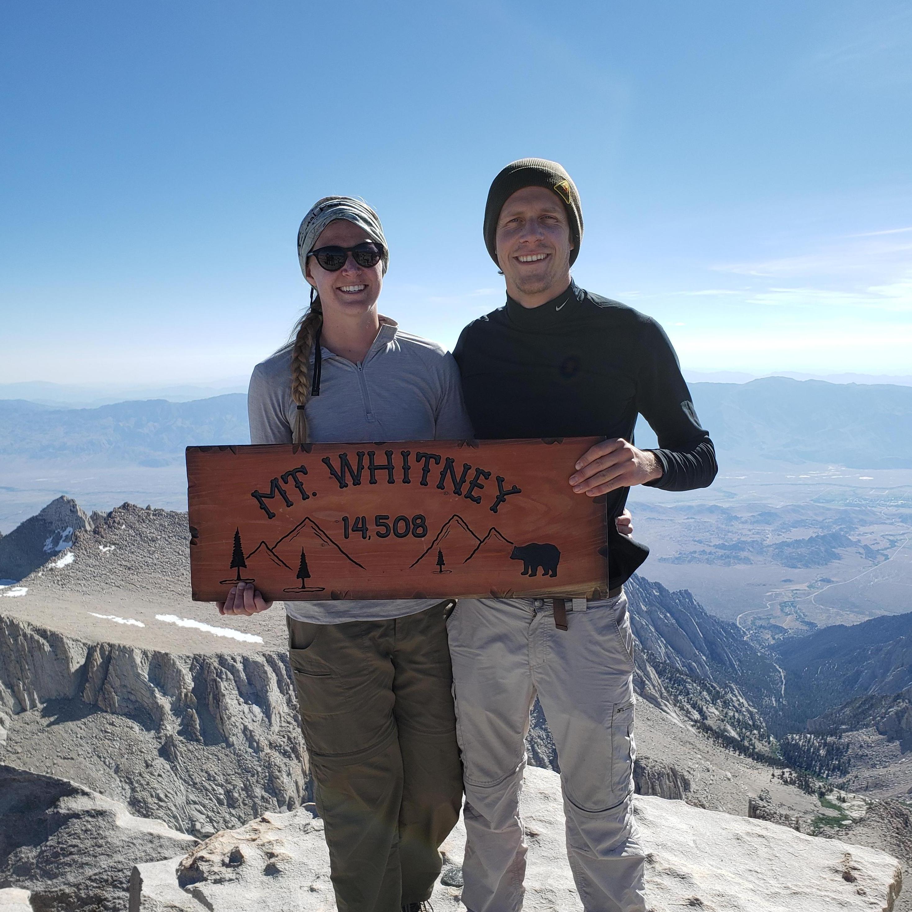 On the top of Mount Whitney.