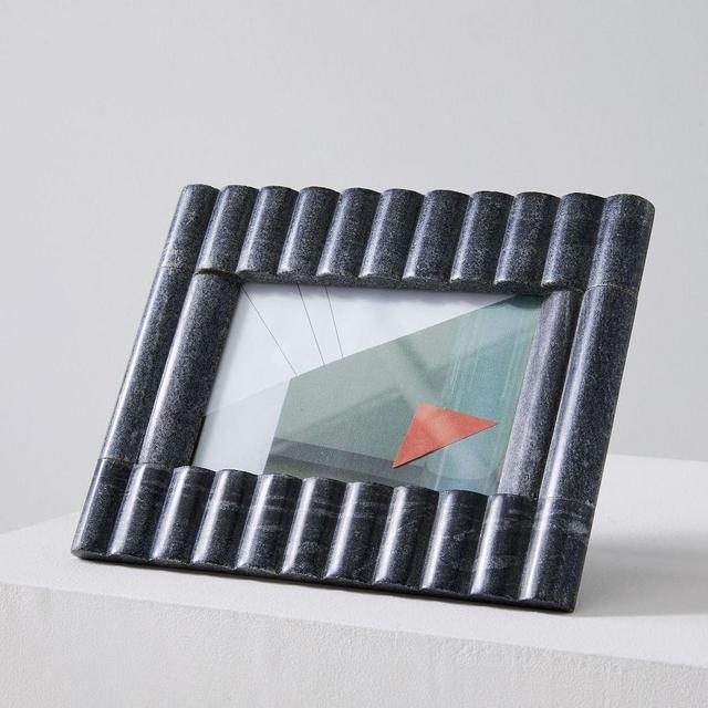 Stacked Marble Frame, Stacked Rectangle, 4"x6", Black