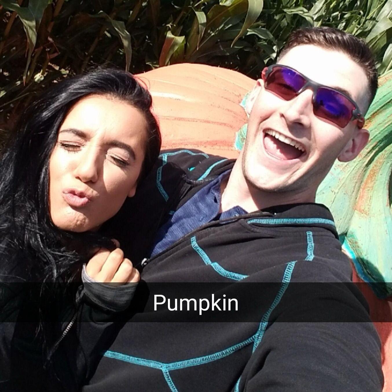 2016 - Our first ever photo together at the corn maze out east.