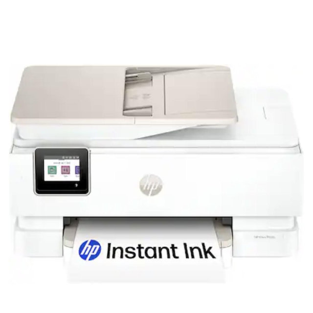 HP - Envy Photo 7975 Wireless AI-Enabled All-in-One Inkjet Printer w/ 3 Months of Instant Ink - White
