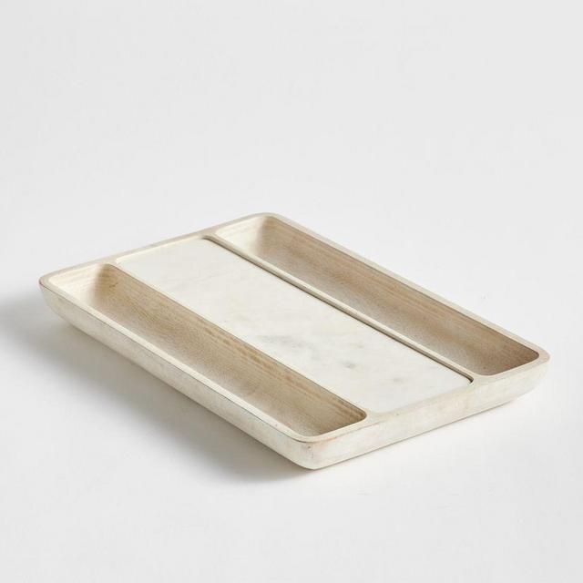 Vail Wood and Marble Cheese Board - White Wash