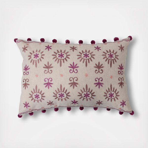 Bloomingville Eyes Embroidered Lumbar Pillow - Thumbnail 2