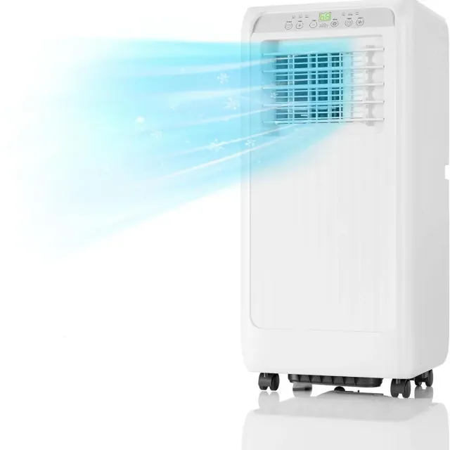 8000 BTU Ultra Quiet Portable Air Conditioner 3-in-1 AC with Dehumidifier & Fan, 24H Timer,Window Kit & Remote for 350 Sq.Ft