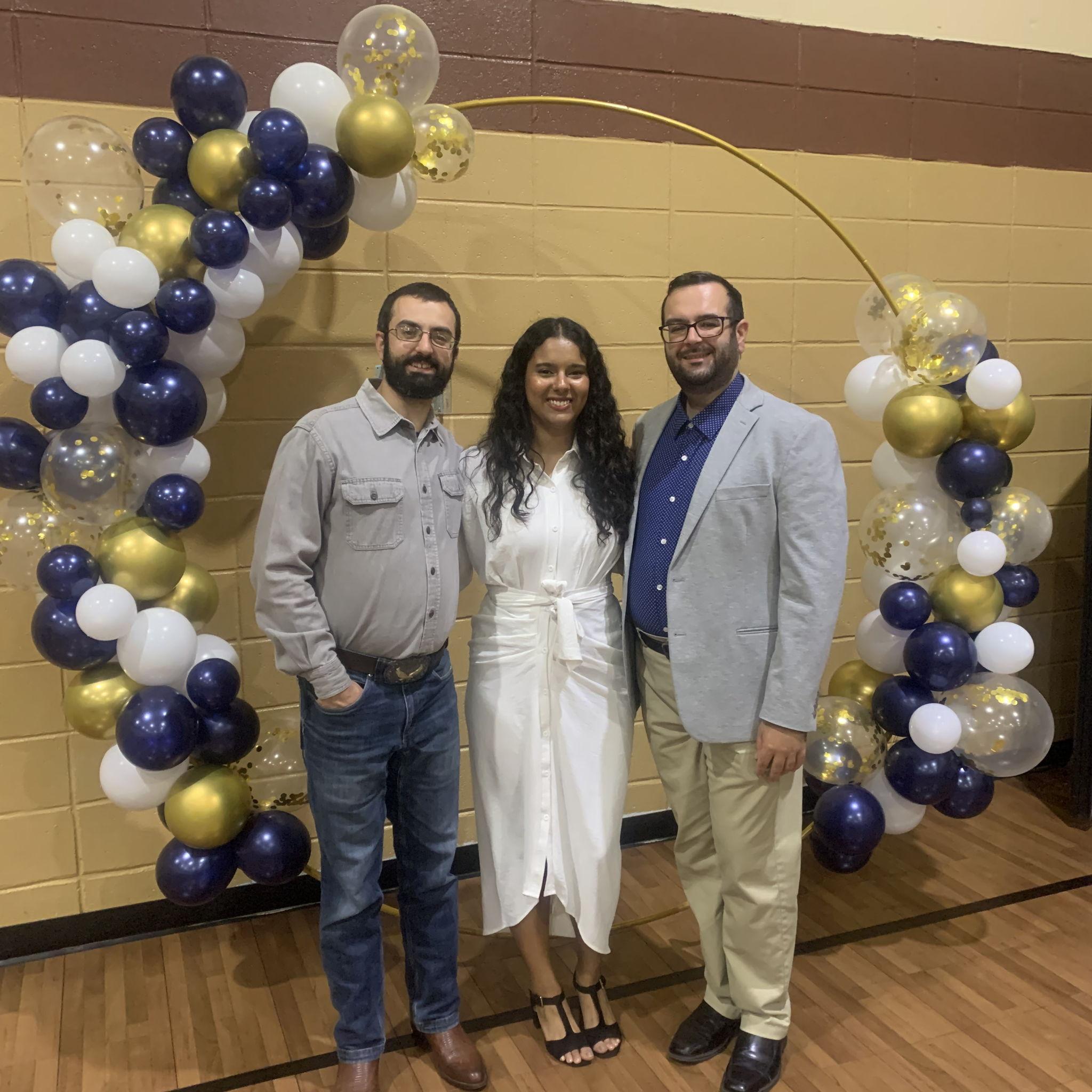 Engagement party picture with Leo, Dom's brother