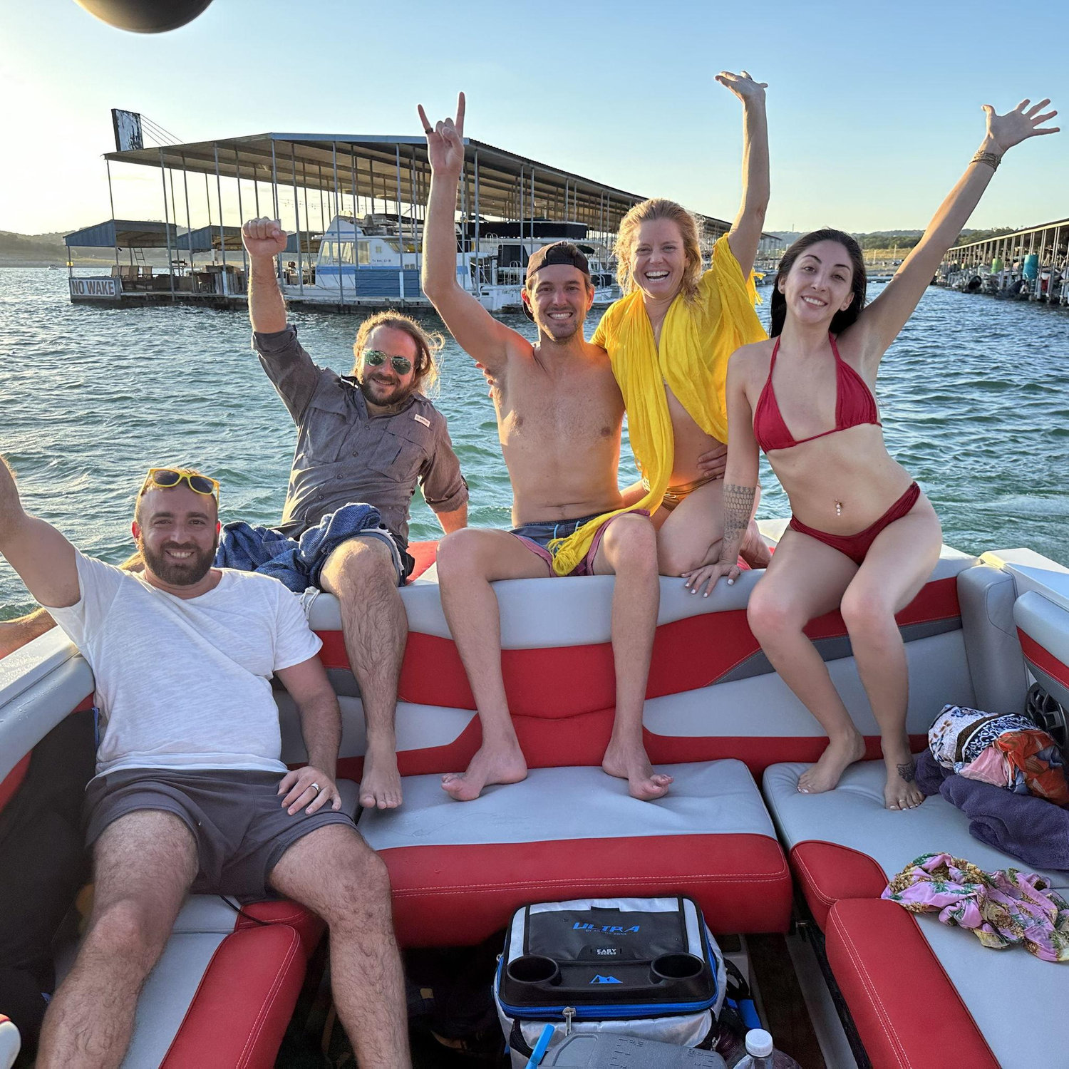 John and Sunshine have spent many wonderful boat rides on Lake Travis surfing together.