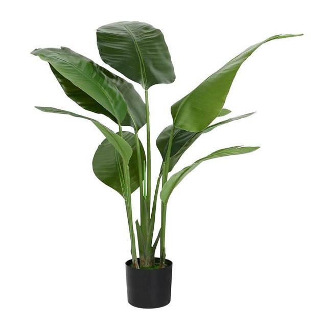 Artificial Bird of Paradise Plant Fake Tropical Palm Tree for Indoor Outdoor, Perfect Faux Plants for Home Garden Office Store Decoration (Bird of Paradise 120cm)