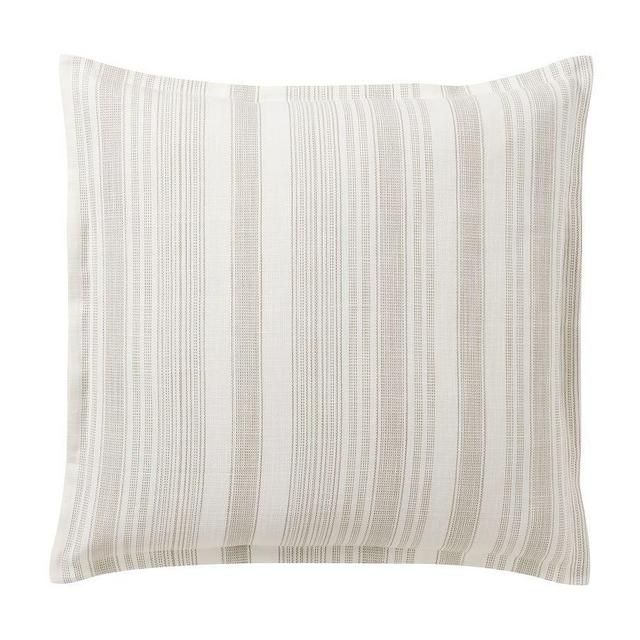 Taupe Hawthorn Stripe Sham, Euro