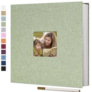 13 x 12.6 Linen Scrapbook Album - Grassgreen
