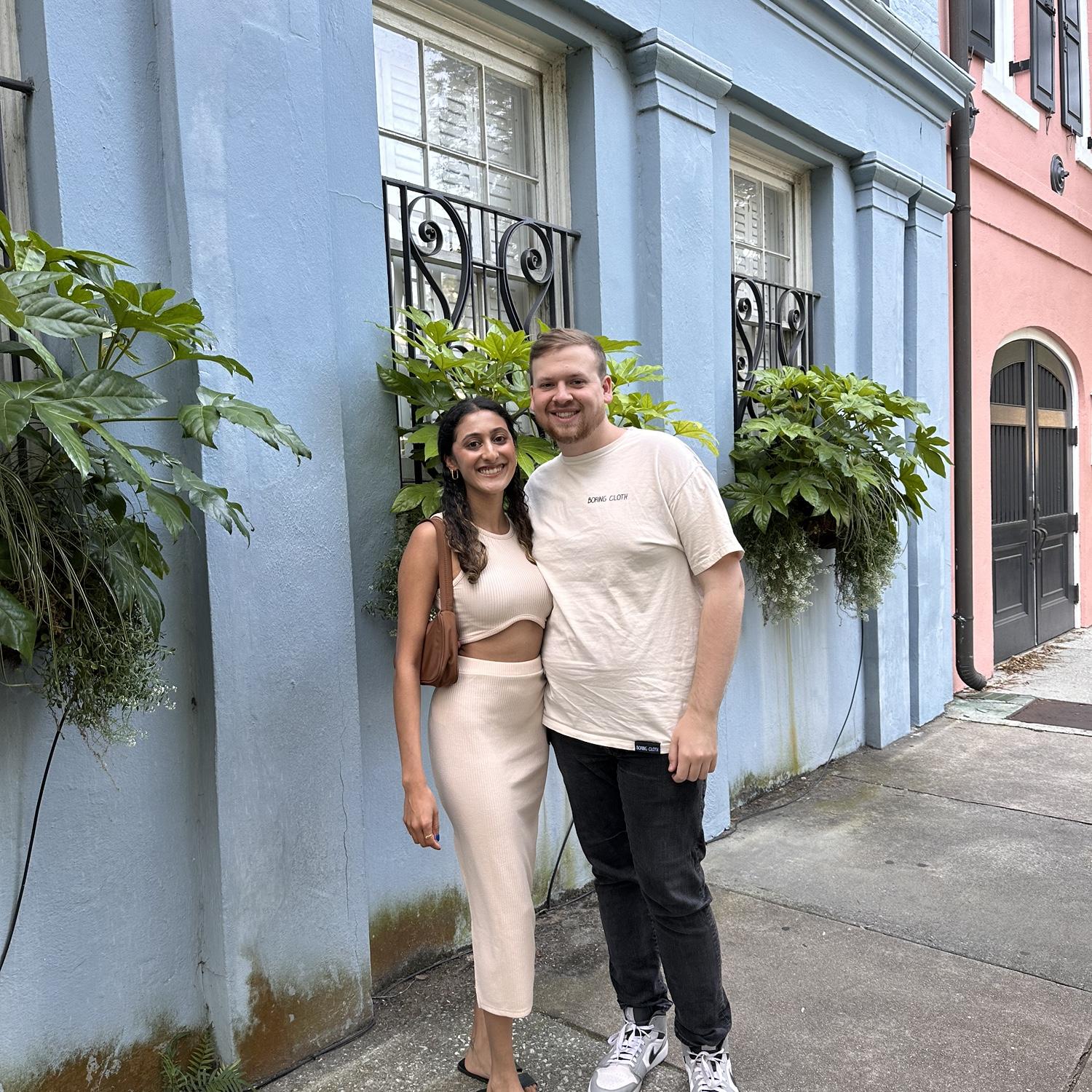 A surprise visit/gift to Charleston for Sohini's birthday last year.