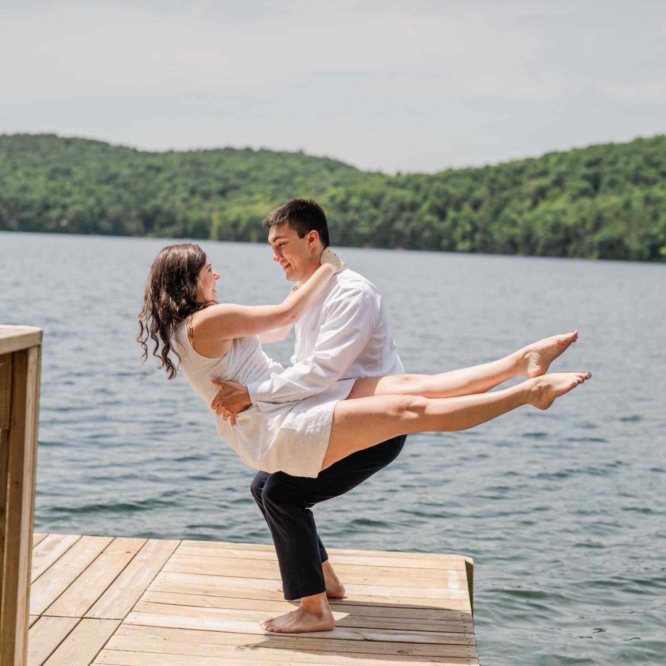 July 2025 - Engagement Photos!! Sunset Lake, Benson, VT (at Abbie’s Grammie’s lake house).