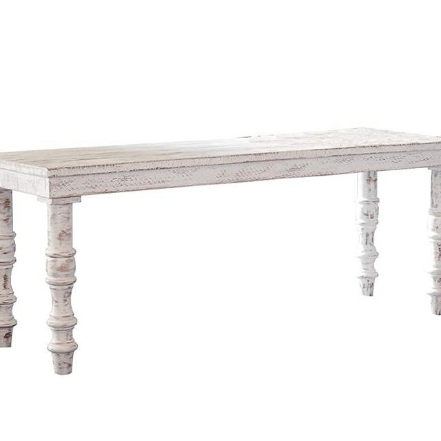 Signature Design by Ashley - Dannerville Accent Bench - Vintage - Antique White